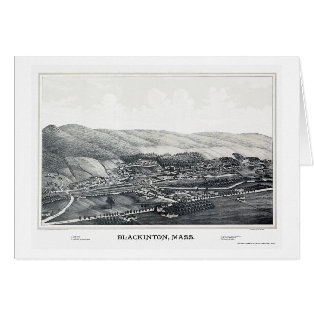 Blackinton, panoramische Karte MAs - 1889 (Vorderseite (Horizontal))