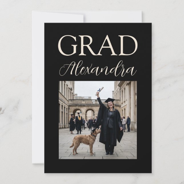 BlackIvoryVeterinary Medicine Graduation Party Einladung (Vorderseite)