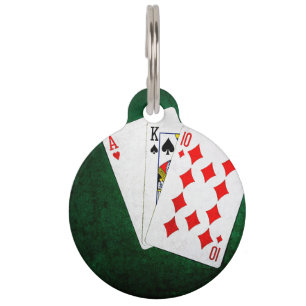 Blackjack 21 Punkt - As, King, zehn Haustiermarke