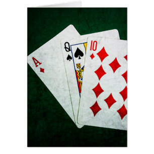 Blackjack 21 Punkt - As, Queen, Zehn