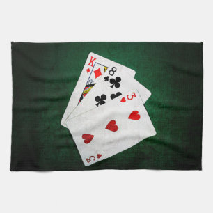 Blackjack 21 Punkt - König, Acht, Drei Handtuch