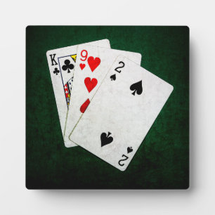 Blackjack 21 Punkt - König, neun, zwei Fotoplatte