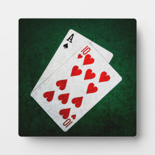 Blackjack 21 Punkte - As, 10 Fotoplatte