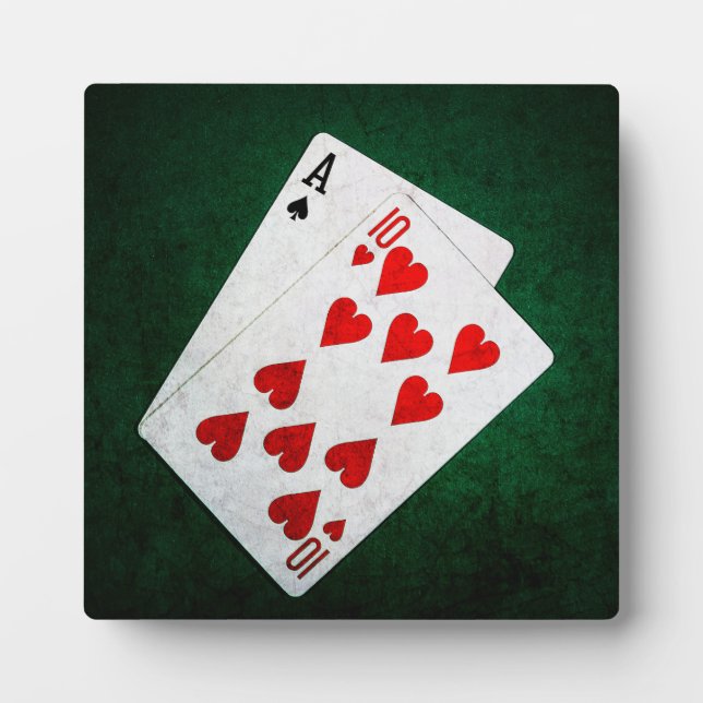 Blackjack 21 Punkte - As, 10 Fotoplatte (Vorderseite)