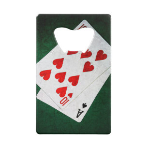 Blackjack 21 Punkte - As, 10 Geldkarten Flaschenöffner