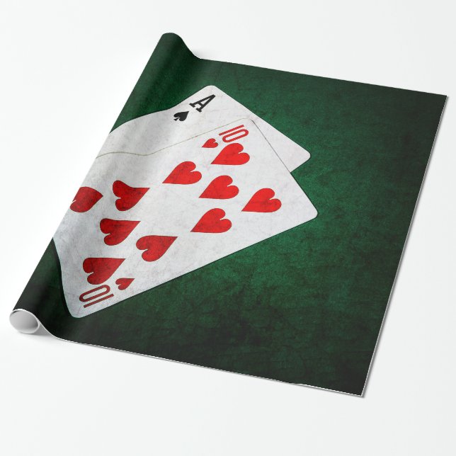 Blackjack 21 Punkte - As, 10 Geschenkpapier (Ungerollt)