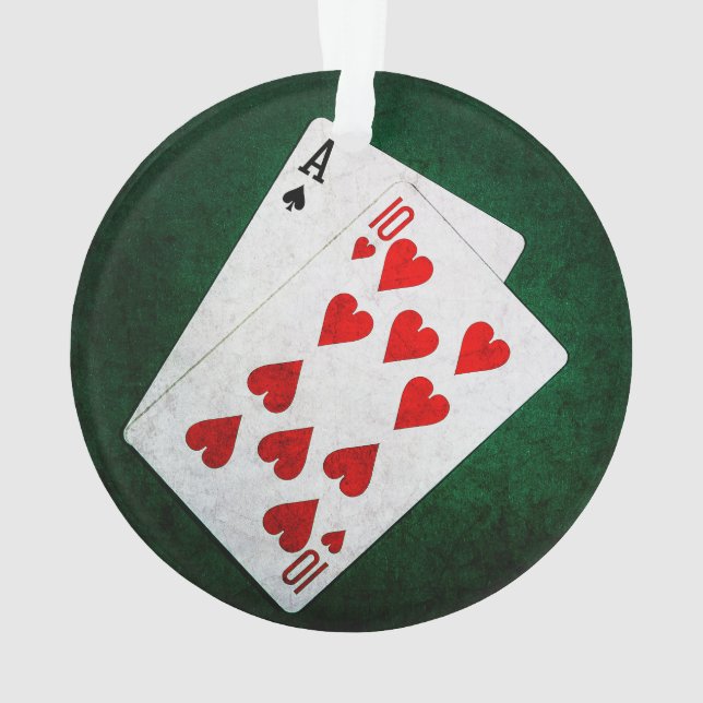 Blackjack 21 Punkte - As, 10 Ornament (Rückseite)