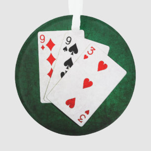 Blackjack 21 Punkte - neun, neun, drei Ornament