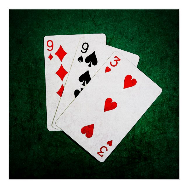 Blackjack 21 Punkte - neun, neun, drei Poster (Vorderseite)