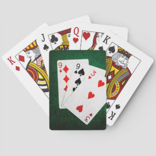 Blackjack 21 Punkte - neun, neun, drei Spielkarten