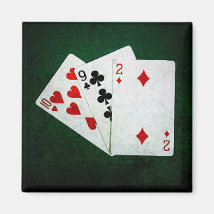 Blackjack 21 Punkte - zehn, neun, zwei Magnet