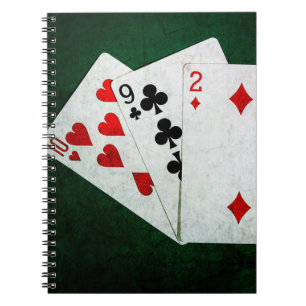 Blackjack 21 Punkte - zehn, neun, zwei Notizblock