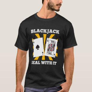 BLACKJACK DEMIT IT Funny Blackjack Cards Vinta T-Shirt