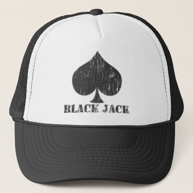 Blackjack-Fernlastfahrer-Hut Truckerkappe (Vorderseite)