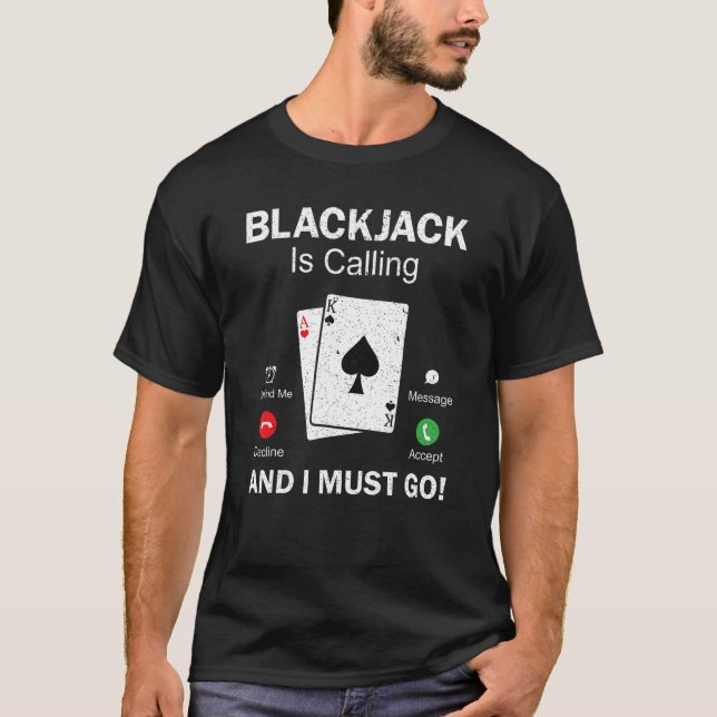 BlackJack Gambling 21 Blackjack T-Shirt (Vorderseite)