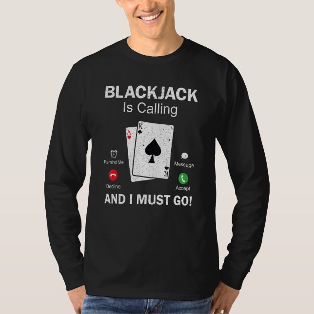 BlackJack Gambling 21 Blackjack T-Shirt (Vorderseite)