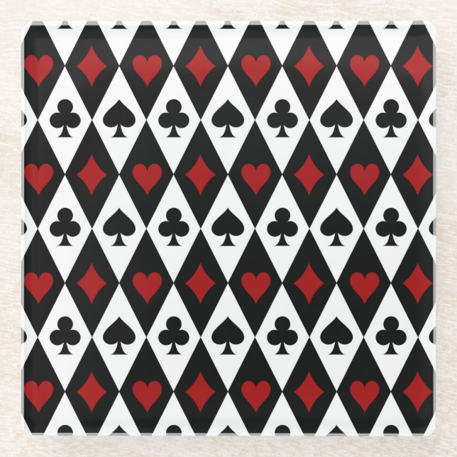 Blackjack-Kartenspiel Casino Las Vegas Glasuntersetzer (Vorderseite)