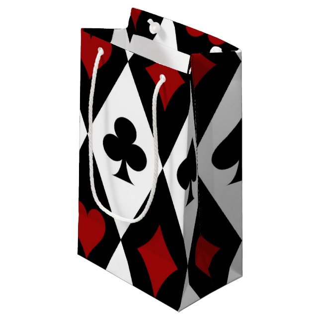 Blackjack-Kartenspiel Casino Las Vegas Kleine Geschenktüte (Vorderseite Schrägansicht)