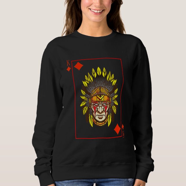 Blackjack King of the Native American War Bonnet L Sweatshirt (Vorderseite)