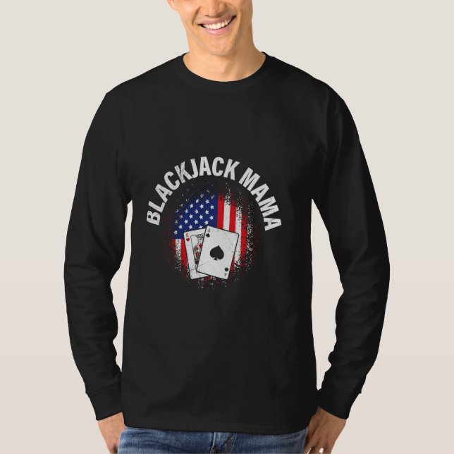 BLACKJACK MAMA Casino Card Spieler Blackjack Fraue T-Shirt (Vorderseite)
