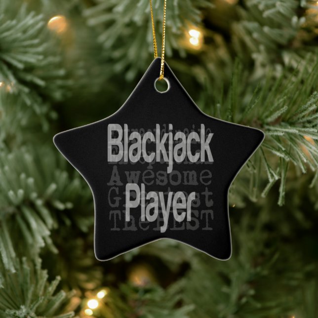 Blackjack Player Extraordinator Keramik Ornament (Baum)