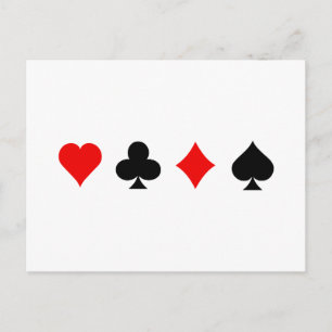 Blackjack-/Poker-Card-Anzug: Bereich Art: Postkarte