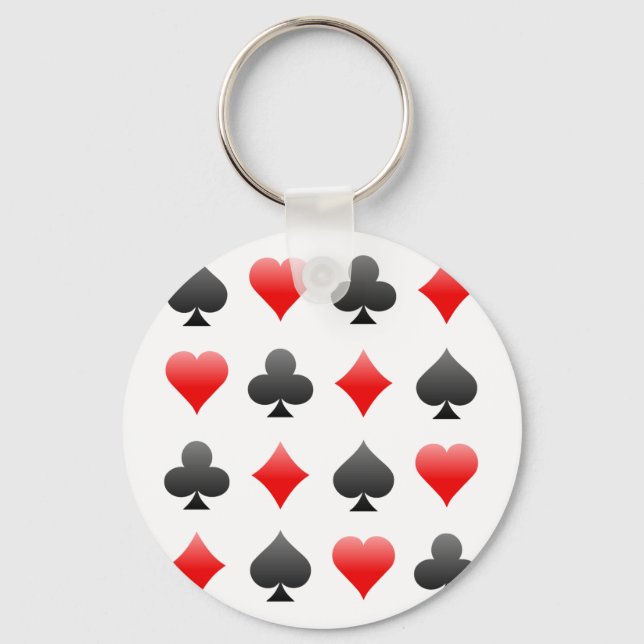 Blackjack / Poker Card Suits: Vector Art: Schlüsselanhänger (Vorderseite)