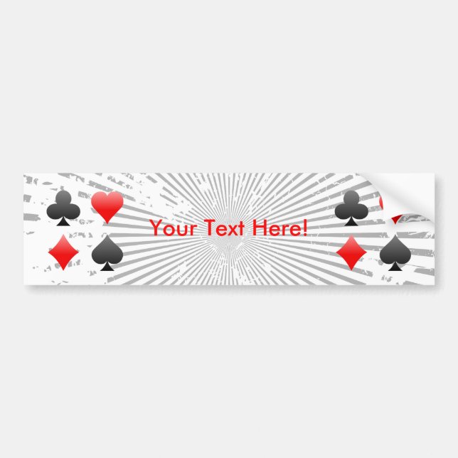 Blackjack-/Poker-Karten-Anzüge: Autoaufkleber (Vorne)
