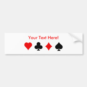 Blackjack-/Poker-Karten-Anzüge: Vektorkunst: Autoaufkleber