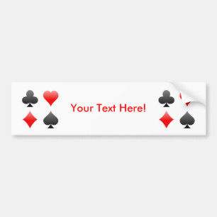 Blackjack-/Poker-Karten-Anzüge: Vektorkunst: Autoaufkleber