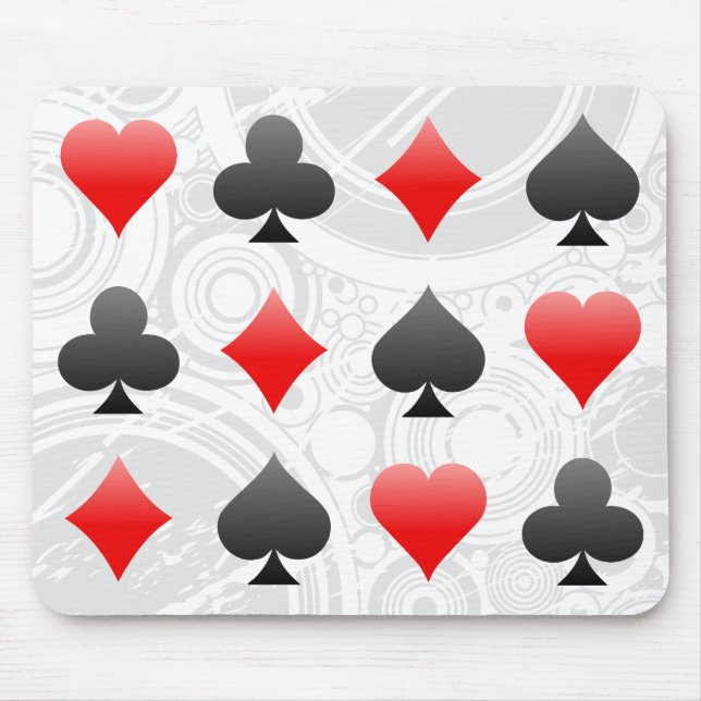 Blackjack-/Poker-Karten-Anzüge: Vektorkunst: Mousepad (Vorne)