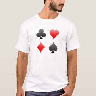 Blackjack-/Poker-Karten-Anzüge: Vektorkunst: T-Shirt
