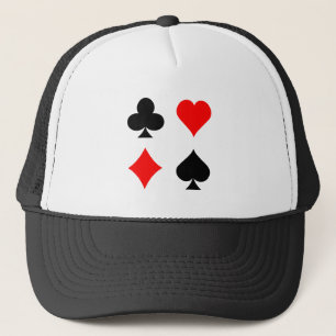 Blackjack-/Poker-Karten-Anzüge: Vektorkunst: Truckerkappe