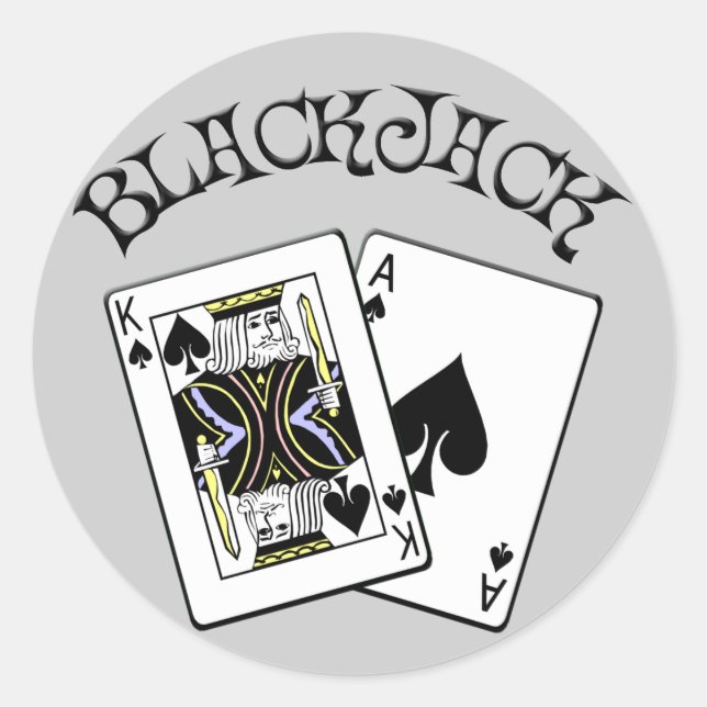 BLACKJACK RUNDER AUFKLEBER (Vorderseite)