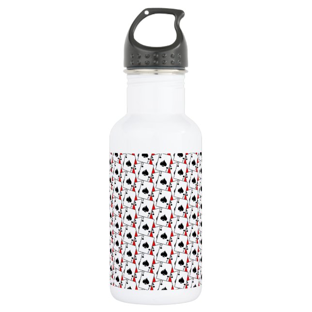 Blackjack Spades Red Trinkflasche (Vorderseite)