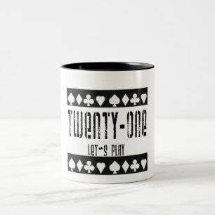 Blackjack Zweifarbige Tasse