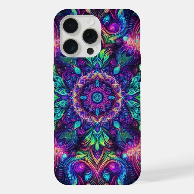 Blacklight-Design iPhone 15 Pro Max Hülle (Rückseite)