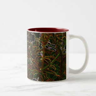 Blacklight Garten Zweifarbige Tasse
