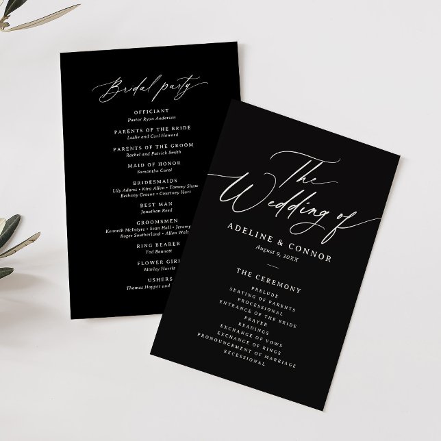 BlackModern Minimalistisch Calligraphy Wedding Pro (Von Creator hochgeladen)