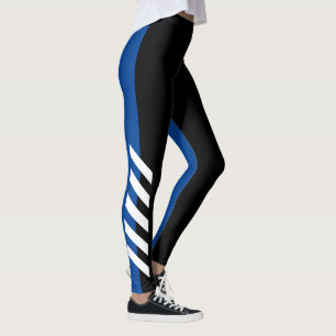 Black'n'Blue Streifen-Leggings Leggings