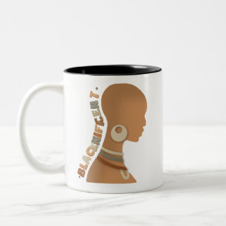 Blacknificent Black Women Afro Girl Zweifarbige Tasse