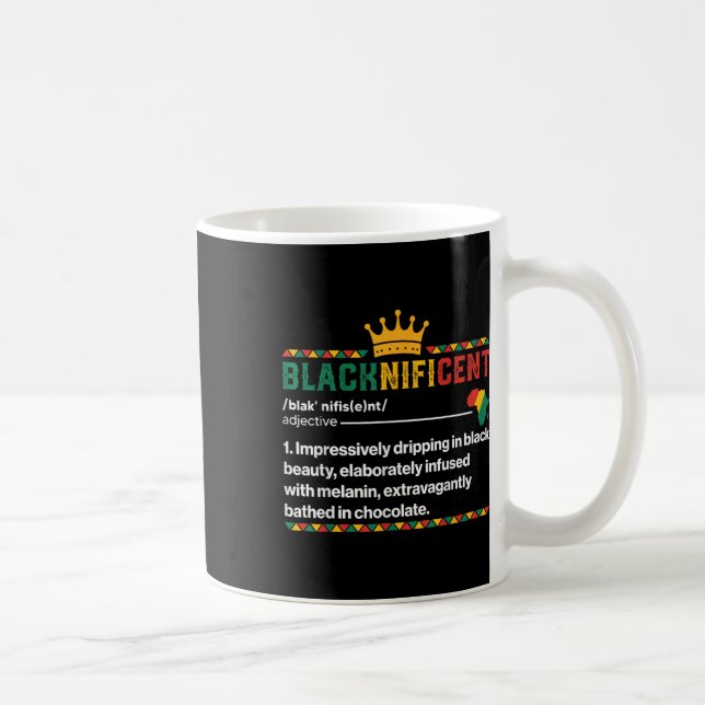 Blacknificent Definition African Black Pride Melan Kaffeetasse (Rechts)