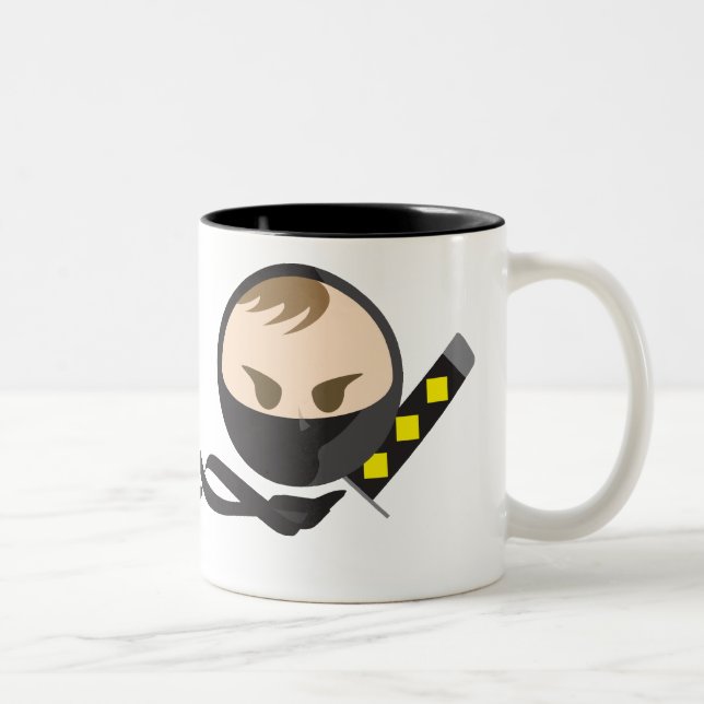 BlackNinja Zweifarbige Tasse (Rechts)