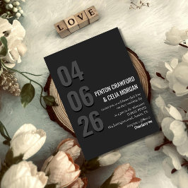 Blackout Date - Minimalist Wedding Invitation Einladung