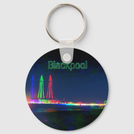 Blackpool Beach Lights bei Nacht, Schlüsselanhänger
