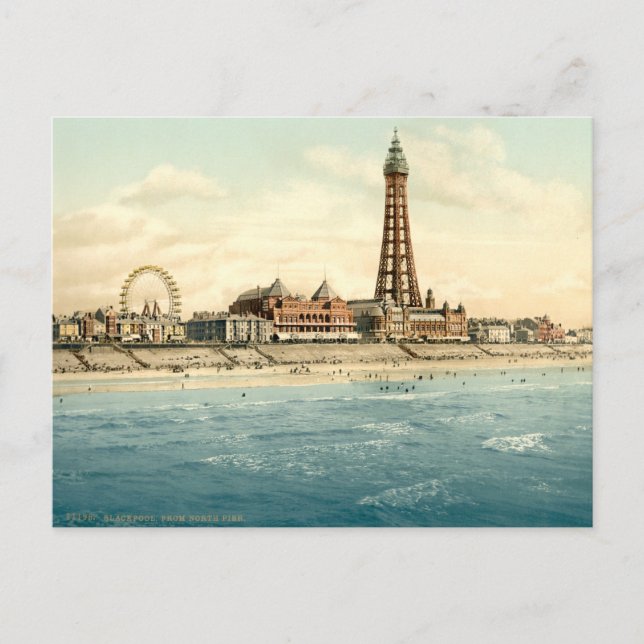 Blackpool II, Lancashire, England Postkarte (Vorderseite)
