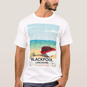 Blackpool, Lancashire, Bahnposter T-Shirt