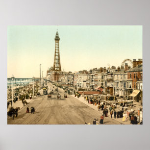 Blackpool Promenade, Lancashire, England Poster