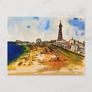 Blackpool Seaside Lancashire  Postkarte