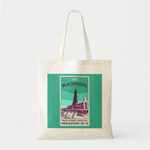 Blackpool Seaside Resort England Vintag Art Tragetasche